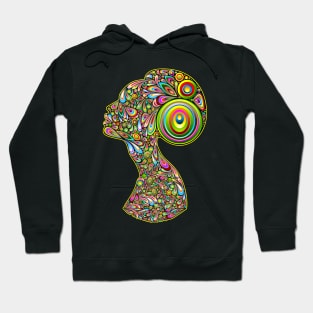 Woman Abstract Beauty Psychedelic Portrait Hoodie